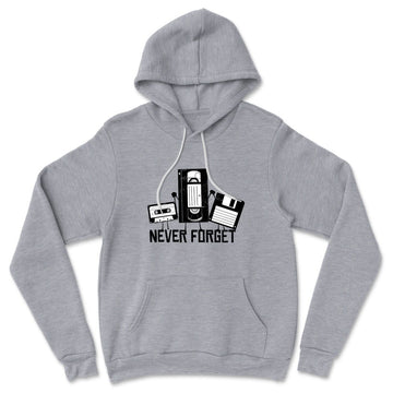 Never Forget The Old Stuff Hoodie in Athletic Heather color